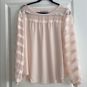 Loft Pale Pink Sheer Shirt